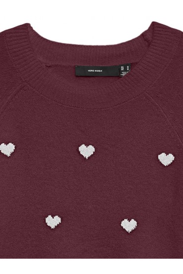 VMDOFFY INTARSIA LS O-NCK PULLOV GA NOOS - ΚΟΚΚΙΝΟ