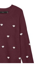 VMDOFFY INTARSIA LS O-NCK PULLOV GA NOOS - ΚΟΚΚΙΝΟ