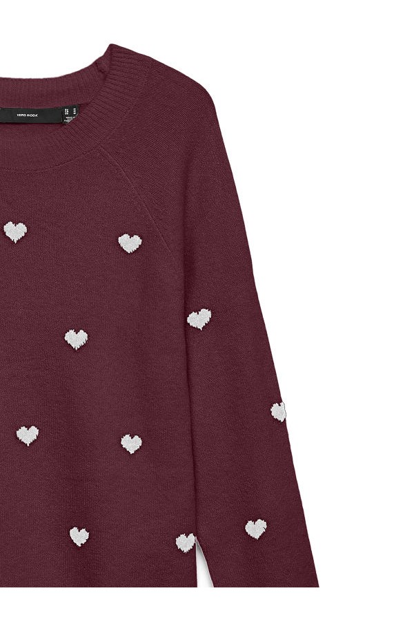 VMDOFFY INTARSIA LS O-NCK PULLOV GA NOOS - ΚΟΚΚΙΝΟ