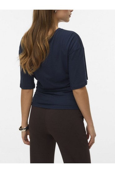 VWNAVARO 2/4 O-NECK TOP NOOS - ΜΠΛΕ