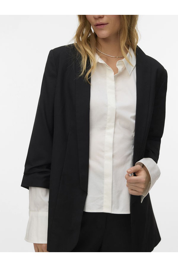 VMHAILEY 3/4 REGULAR BLAZER NOOS - ΜΑΥΡΟ