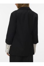 VMHAILEY 3/4 REGULAR BLAZER NOOS - ΜΑΥΡΟ