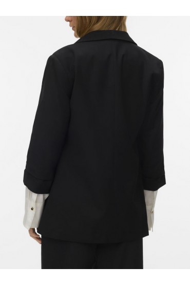 VMHAILEY 3/4 REGULAR BLAZER NOOS - ΜΑΥΡΟ