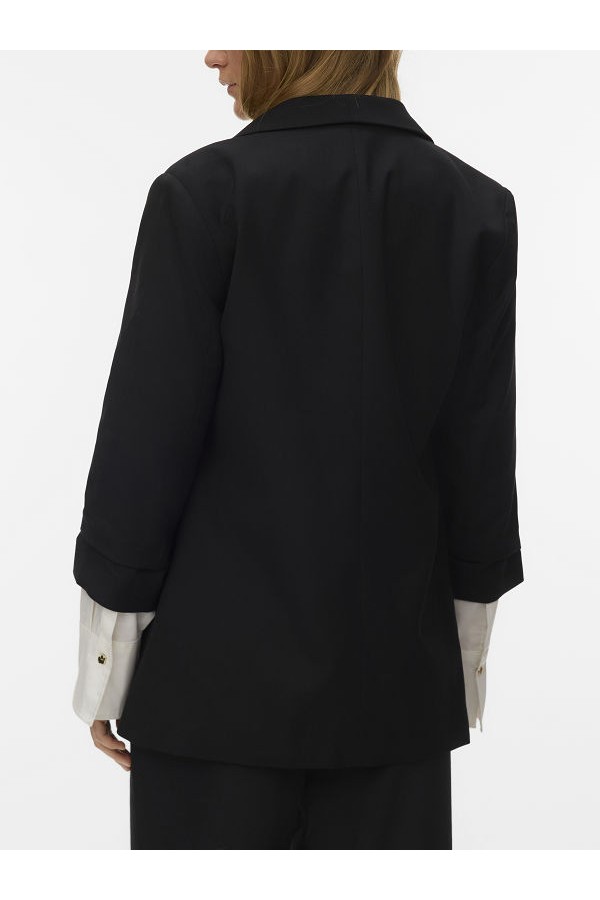 VMHAILEY 3/4 REGULAR BLAZER NOOS - ΜΑΥΡΟ