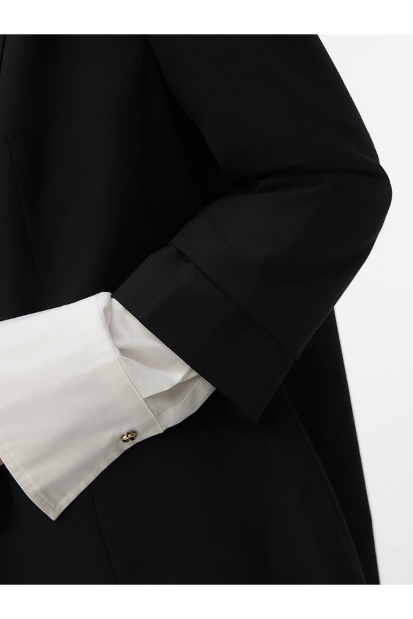 VMHAILEY 3/4 REGULAR BLAZER NOOS - ΜΑΥΡΟ