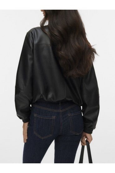 VMCAIAAVA SHORT COATED JACKET - ΜΑΥΡΟ