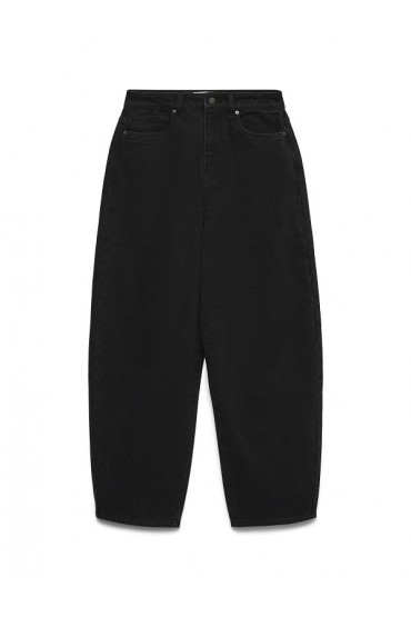 AWEVELINE HR BARREL ANK DNM  JEANS SI109 - ΜΑΥΡΟ