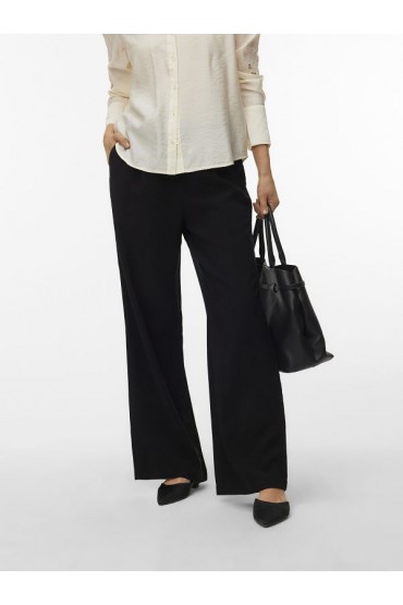 VMKATIE LOOSE PANT WVN NOOS - ΜΑΥΡΟ