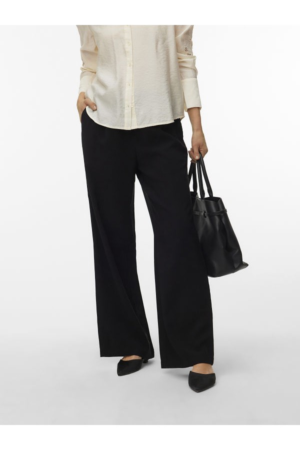 VMKATIE LOOSE PANT WVN NOOS - ΜΑΥΡΟ