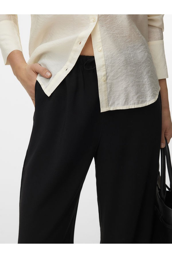 VMKATIE LOOSE PANT WVN NOOS - ΜΑΥΡΟ