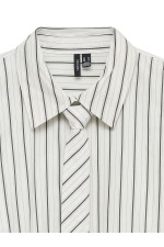 VMANYA LS LOOSE TIE SHIRT WVN - ΛΕΥΚΟ