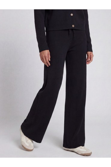 JREBWCARA KNIT PANTS - ΜΑΥΡΟ