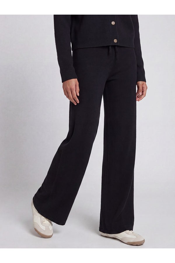 JREBWCARA KNIT PANTS - ΜΑΥΡΟ