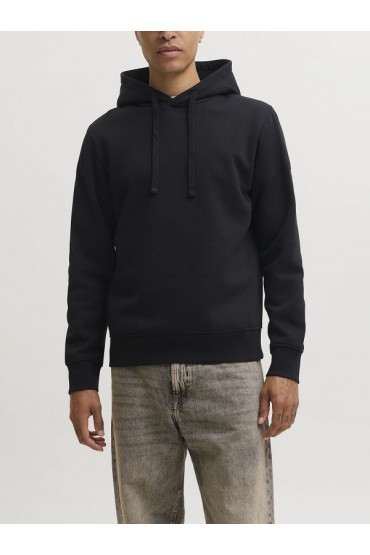 JJCLEVELAND SWEAT HOOD SN - ΜΑΥΡΟ