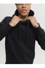 JJCLEVELAND SWEAT HOOD SN - ΜΑΥΡΟ