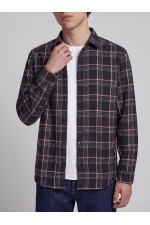 JREBLANE CHECK SHIRT LS - ΜΑΥΡΟ