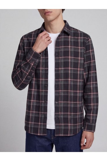 JREBLANE CHECK SHIRT LS - ΜΑΥΡΟ