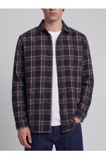 JREBLANE CHECK SHIRT LS - ΜΑΥΡΟ