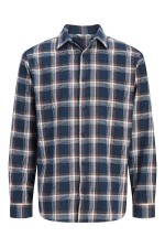 JREBLANE CHECK SHIRT LS - ΜΠΛΕ