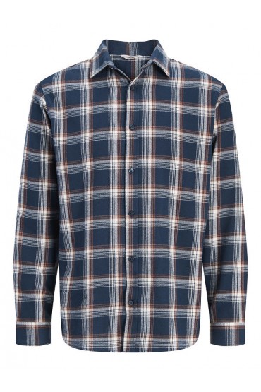 JREBLANE CHECK SHIRT LS - ΜΠΛΕ