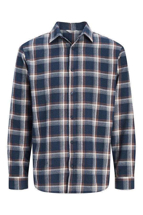 JREBLANE CHECK SHIRT LS - ΜΠΛΕ