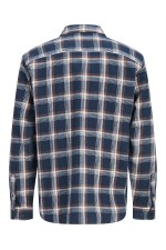 JREBLANE CHECK SHIRT LS - ΜΠΛΕ
