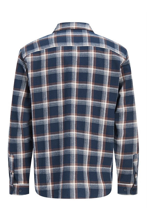 JREBLANE CHECK SHIRT LS - ΜΠΛΕ