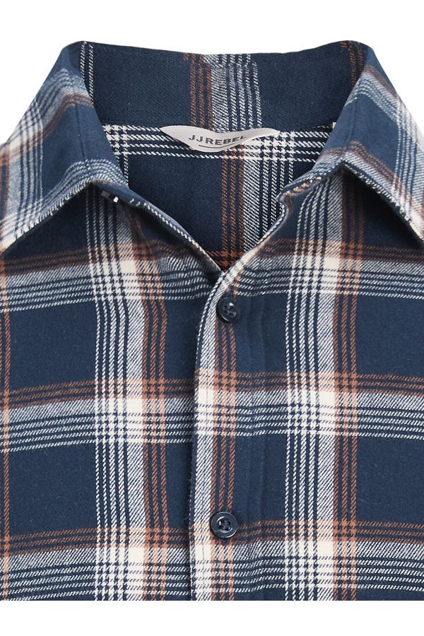 JREBLANE CHECK SHIRT LS - ΜΠΛΕ