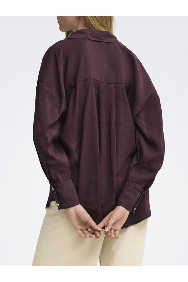 ONLZAZIMA L/S LOOSE SHIRT WVN - ΜΠΟΡΝΤΩ