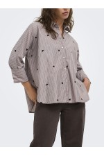ONLNEW LINA GRACE STR EMB SHIRT NOOS WVN - ΚΑΦΕ