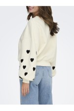 ONLMACY L/S O-NECK BOX CC SWT NOOS - ΛΕΥΚΟ