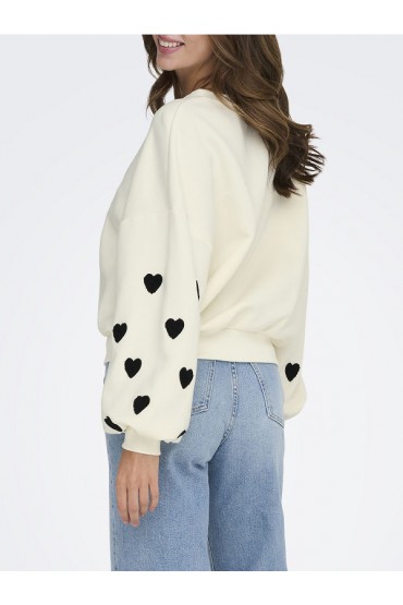 ONLMACY L/S O-NECK BOX CC SWT NOOS - ΛΕΥΚΟ