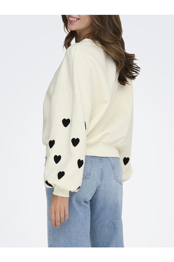 ONLMACY L/S O-NECK BOX CC SWT NOOS - ΛΕΥΚΟ