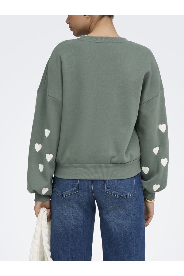 ONLMACY L/S O-NECK BOX CC SWT NOOS - ΠΡΑΣΙΝΟ