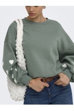 ONLMACY L/S O-NECK BOX CC SWT NOOS - ΠΡΑΣΙΝΟ