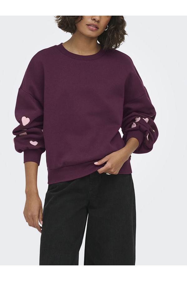 ONLMACY L/S O-NECK BOX CC SWT NOOS - ΜΩΒ