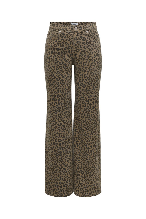 ONLMADISON HW WIDE ANIMAL PANT CC - ΚΑΦΕ