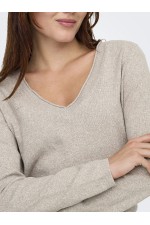 ONLLOYAL LS V-NECK PULLO KNT NOOS - ΜΠΕΖ