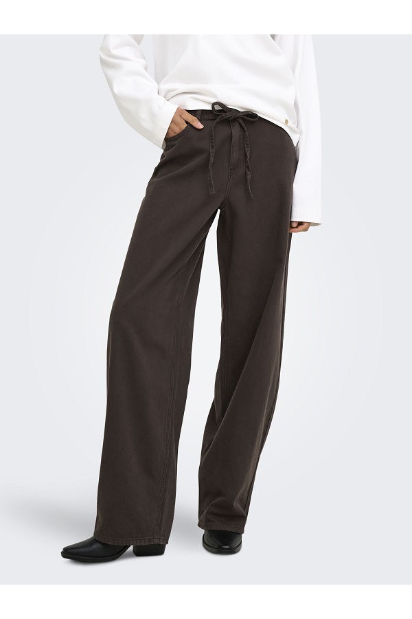 ONLGIANNA-SILLA MW ST BELT PANT PNT NOOS - ΚΑΦΕ