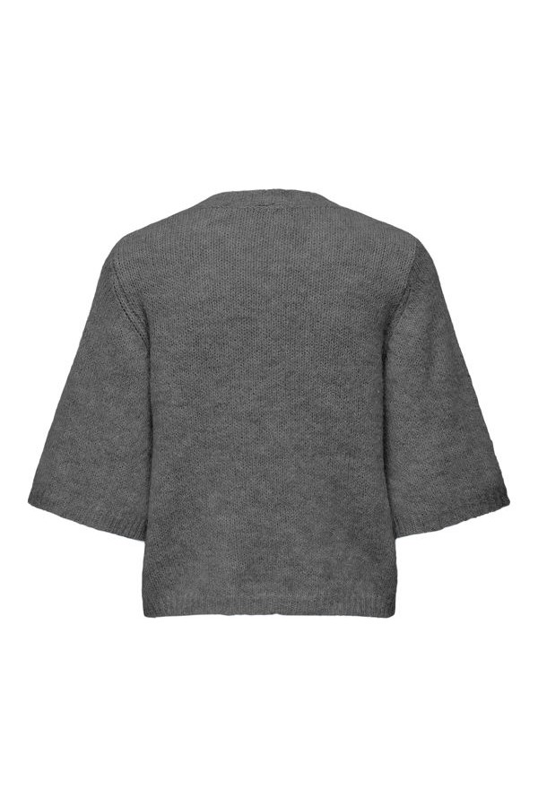 ONLDOLLY SS PEARL O-NECK CC KNT - ΓΚΡΙ