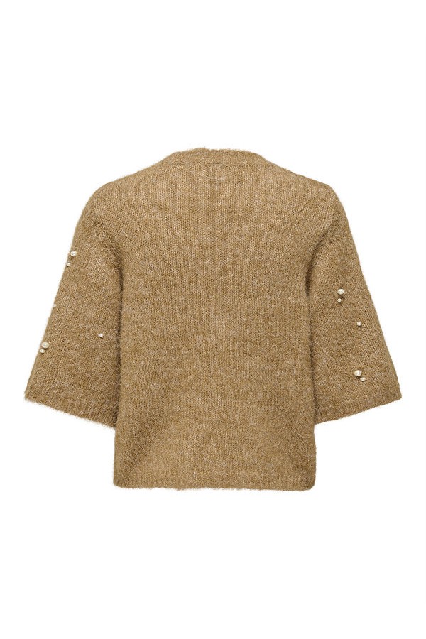 ONLDOLLY SS PEARL O-NECK CC KNT - ΚΑΜΕΛ