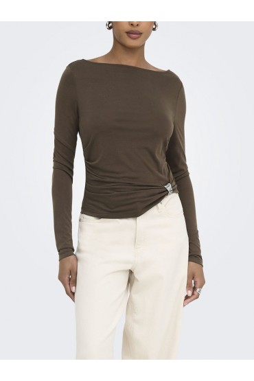 ONLHANNAH L/S METAL TOP CC JRS - ΚΑΦΕ