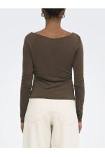 ONLHANNAH L/S METAL TOP CC JRS - ΚΑΦΕ