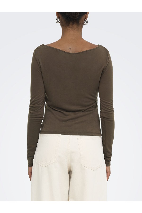 ONLHANNAH L/S METAL TOP CC JRS - ΚΑΦΕ