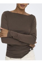 ONLHANNAH L/S METAL TOP CC JRS - ΚΑΦΕ