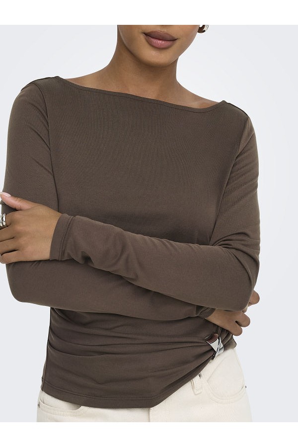 ONLHANNAH L/S METAL TOP CC JRS - ΚΑΦΕ