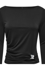 ONLHANNAH L/S METAL TOP CC JRS - ΜΑΥΡΟ