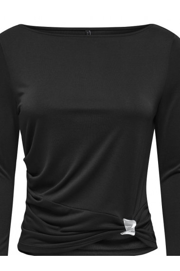 ONLHANNAH L/S METAL TOP CC JRS - ΜΑΥΡΟ