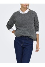 ONLOLIVIA LS O-NECK CC KNT - ΓΚΡΙ