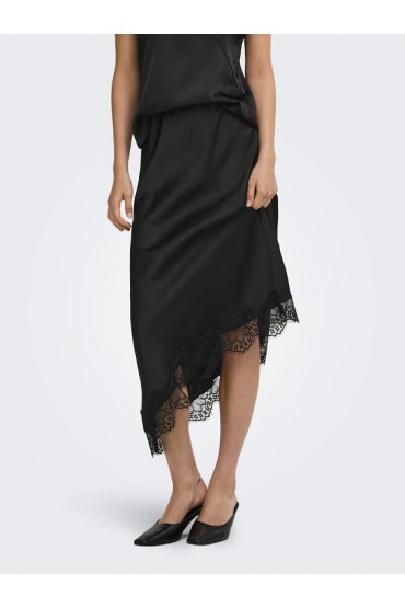 ONLFARAYA MENUS LACE SKIRT WVN - ΜΑΥΡΟ